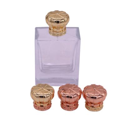 China Gold Rose Gold Zinc Alloy Zamak Perfume Caps Metal / Gold Crown Caps for sale