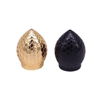 Chine chapeau en alliage de zinc de parfum de 25mm Chrome Zamac pour la couleur noire de bleu d'or à vendre