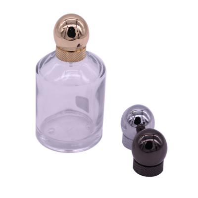 China Luxury Round Perfume Bottle Screw Cap Metal Perfume Cap Free Design for sale