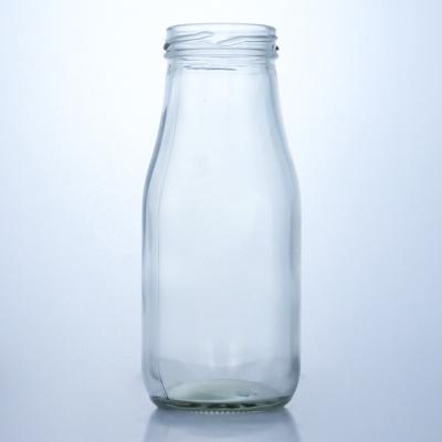 China 250ml Glass Food Jar for Milk Juice Sealing Type SCREW CAP Body Material Glass for sale