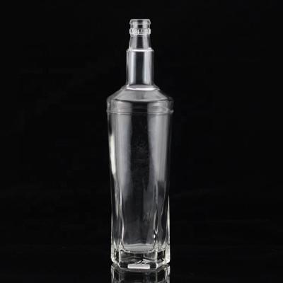 China Engraved Surface 750ml Glass Bottle for Industrial and Glass Collar in Mexico Tequila for sale