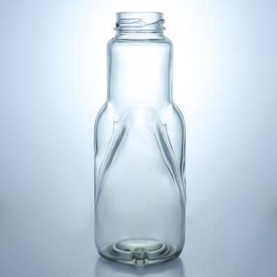 China Bottle Color Clear 360ml Glass Bottle for Milk Juice Coffee Screw Cap for sale