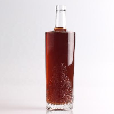 China Uso de Vodka Las Mejores Botellas de Ron de Whisky Transparentes de 50 cl con Corcho en venta