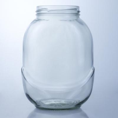 China Clear Round Glass Jar for Decal Surface Handling in Food Grade Production Solution for sale