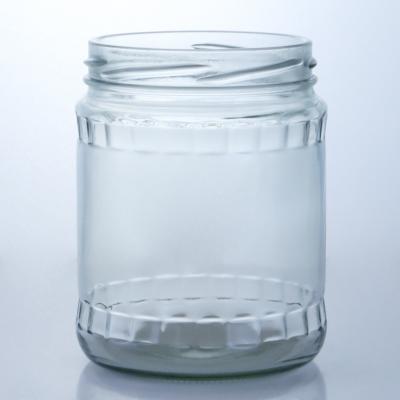 China Clear Round Flint Glass Jar for Food Grade Production and Distribution for sale