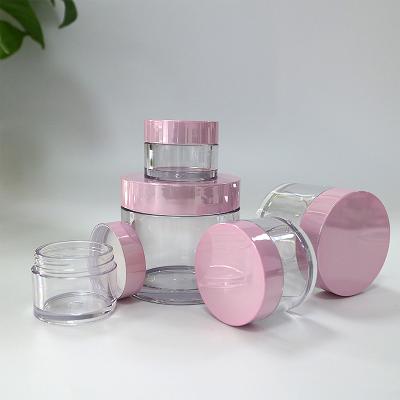 China Food Grade Clear Empty PET Plastic Cosmetic Jars With Screw Cap 1oz 3oz 30g 250g en venta