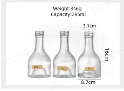 China Transparent Round Empty Flint Food Glass Jar For Liquor Wine Vodka Tequila Bottle for sale