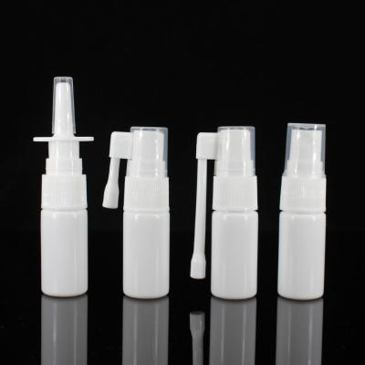 China PP PE Empty Plastic Mouth Nasal Fine Mist Spray Bottle 10ml 15ml 20ml for sale