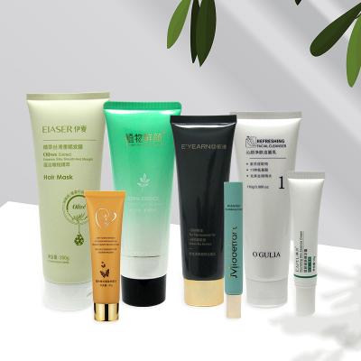 China Printed Logo PE Cosmetic Hose Packing Hand Cream Cleanser Aluminum Plastic Tube for sale
