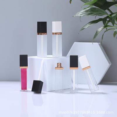 China 7ml Thin Square Flat Lip Glaze Tube Transparent Matte Cosmetic Concealer Empty Tube à venda