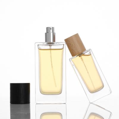 China Custom Printed Square Empty Glass Perfume Bottle 50ml Capacity for sale