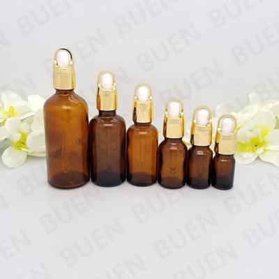 Chine Ruban plaqué Amber Serum Bottles Essential Oil recyclable à vendre