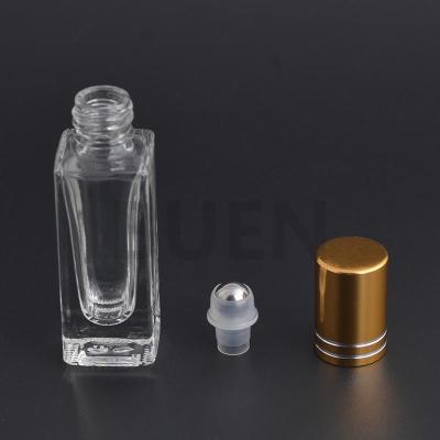 China Customized Transparent / Amber Glass Roller Bottles With Screw 10ml / 15ml / 20ml / 30ml / 50ml for sale