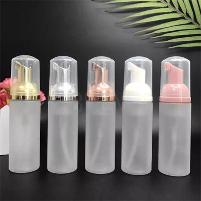 China Wash Eyelash Foaming Plastic Foam Pump Pink Frosted 43/410 for sale