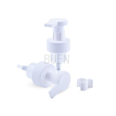China Cosmetic Lid Switch Foaming Hand Pump For PET Bottle 0.8cc for sale