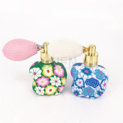 China Easy Carry Small Glass Perfume Bottles Handmade Soft Ceramic Shaped for sale