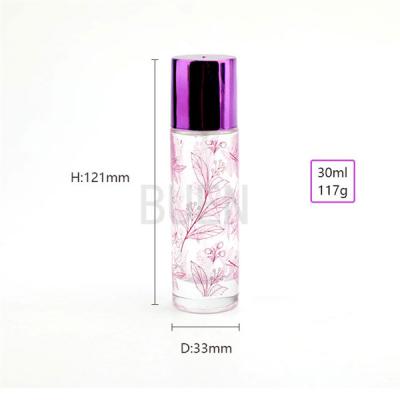 China Smooth Surface Transparent Square Glass Perfume Bottle In Gift Box en venta