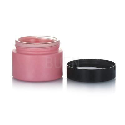 Chine Crème 1oz, conteneurs cosmétiques vides non toxiques de Rose Gold Glass Cosmetic Jars à vendre