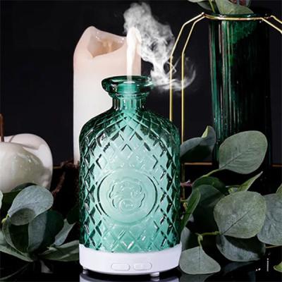 China LED Light Electric Glass Oil Diffuser Home Fragrance Climp Neck USB for sale