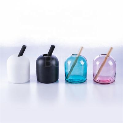 China Cosmetic Empty Glass Aroma Diffuser Bottle With Reed  Sticks for sale
