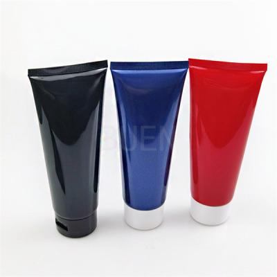 China Two Layer Plastic Cosmetic Soft Tube Shinny Color With Flip Top Cap for sale