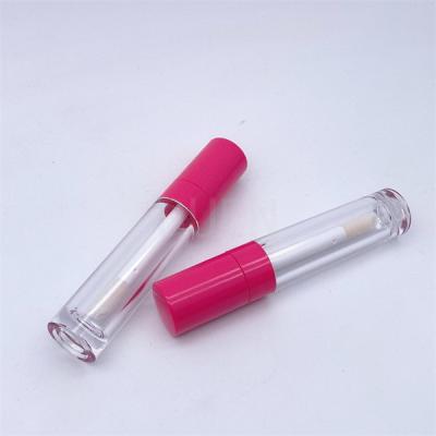 China Cylinder Wand Plastic Lip Gloss Tube Screen Printing Thick 8ml ABS for sale