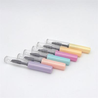 China Knob Type Mascara Tube Packaging AS Clear Eyelash Container With Brush for sale