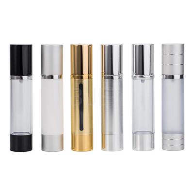 China Aluminum Cap Airless Cosmetic Bottle ABS Airless Pump Spray Bottle for sale