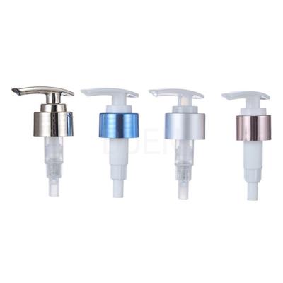 China Plastic lotion pump rotation type left right type Aluminum cover anodized Dispenser for sale