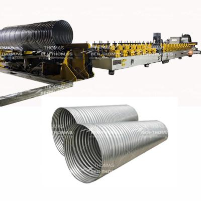 China Wholesale underground irrigation system metal steel spiral corrugated culvert pipe making machine for sale