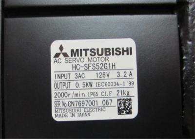 China HC-SFS52G1H 3AC 126V 3.2AMP 2000RPM Mitsubishi  BRAKE MIN Industrial Servo Motor HC SERIES for sale
