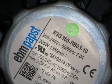 China Deutschland EBMPAPST zentrifugaler Fan R4E355-RM03-05 R3G355-RB03-10 Wechselstroms für ABB ACS800 zu verkaufen