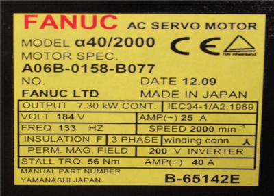 Китай Мотор сервопривода AC регулятора CNC швейной машины запасной части робота GE FANUC A06B-0158-B077 продается