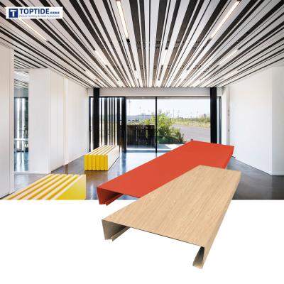China Stylish Metal Ceiling Design Decorative Building Material Linear Aluminum Strip Ceiling for sale