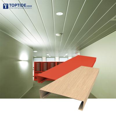 China Custom Metal Perforated Linear Aluminum Strip Ceiling For Office Ceiling System for sale