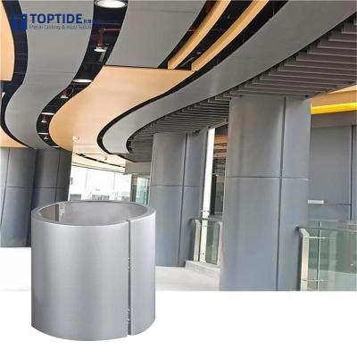 Chine Customized Width Powder Coated Metal Pole Coverings Wall Mounted à vendre