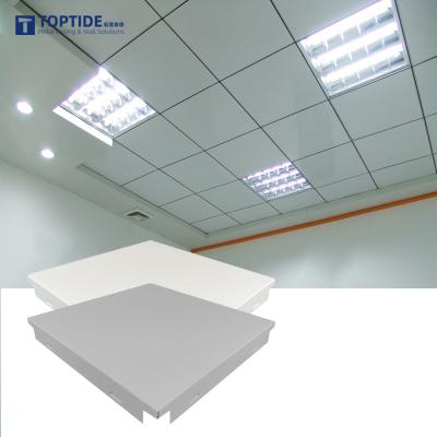 China Clip In Metal Ceiling Tiles Square Shape Soundproof For Construction Project for sale
