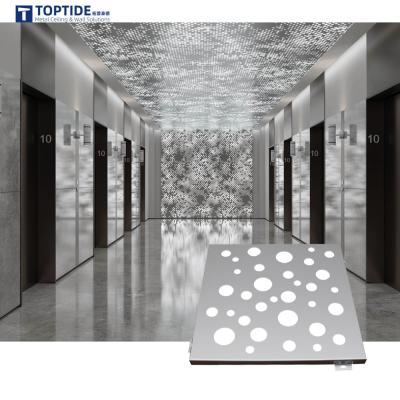 China Round Hole Punching Aluminum Suspended Ceiling Panel 400×600mm for sale