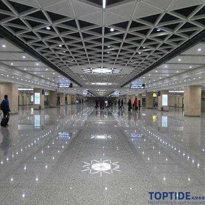 China Placa decorativa de alumínio do teto de SONCAP 1.0mm, telhas do teto da grade do metal à venda