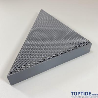 China Acoustic False Metal Triangle Ceiling Tile Railway Station Galvanized Steel Mesh Panel for Airport for sale