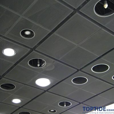 China Los paneles de aluminio flotantes del alambre de Diamond Mesh Suspended Matal Ceiling Buidling con el marco en venta