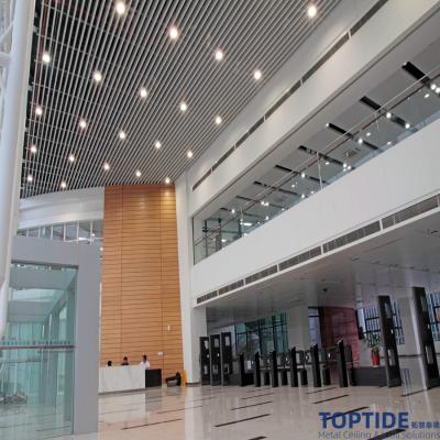 China College Customized Profile Baffle Plank Tailored Timber Wall And Ceiling Covering Board For Airport for sale