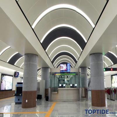 China Curved Aluminium Decorative Cloud Panel Perforated Suspended Metal Arch Roof Ceiling Board for sale