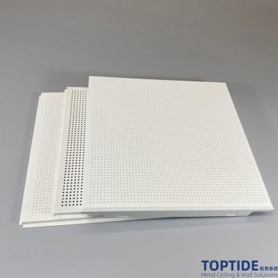 China Micro Perforated Aluminium Acoustic Ceiling Panel Metal Suspended Grid Ceiling for Office Building for sale