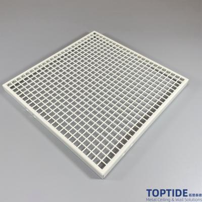 China 2.5mm Hollow Aluminium Lattice Fireproof Ceiling Board , Square Edge Ceiling Tile for sale