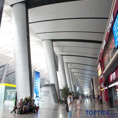 China Silver Grey RAL9006 3mm Metal Column Covers , Stainless Steel Column Wraps for sale