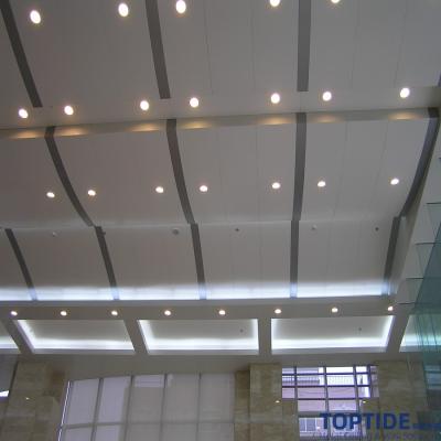 China Onda como tableros suspendidos decorativos curvados del techo del bocadillo del panel de aluminio del panal en venta