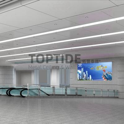 Chine Tuiles décoratives en aluminium blanches de plafond de Tray Pop Metal Waterproof Suspended de plafond à vendre