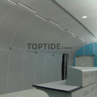 China Tailored Curved Aluminium Panel Arched Wall Ceiling Overall Covering Material perforated metal ceiling tile for sale
