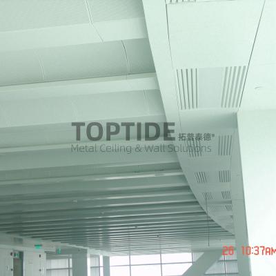 China Clip acústico del estallido en sistema del techo con las tejas impermeables rectas redondas del techo del descenso en venta